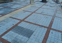 Begonit küptaş parke taşı döşeme uygulama ekibi Halil usta İzmir Urla 